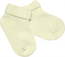 Ponožky kojenecké bavlna - IRKA jednobarevné smetanové - vel.68-74 - obrázek 1