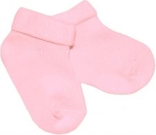 Ponožky kojenecké bavlna - IRKA jednobarevné růžové - vel.68-74 - obrázek 1