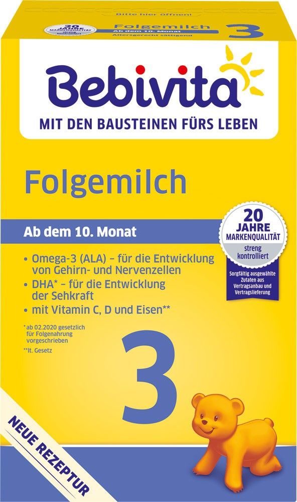 4x BEBIVITA Mléko 3 Instantní pokračovací mléčná výživa od uk. 9. měsíce, 500 g - obrázek 2