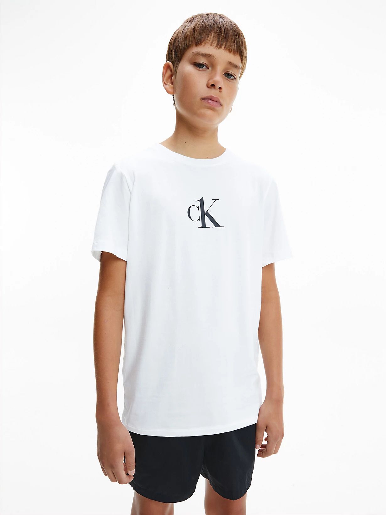 Sada dvou klučičích triček v bílé a černé barvě Calvin Klein - 164-176 - obrázek 1