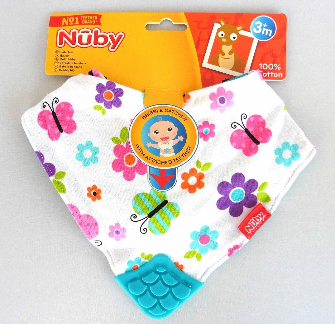 NUBY Slintáček s kousátkem 1 ks, zelené letadélka, 3 m+ - obrázek 2