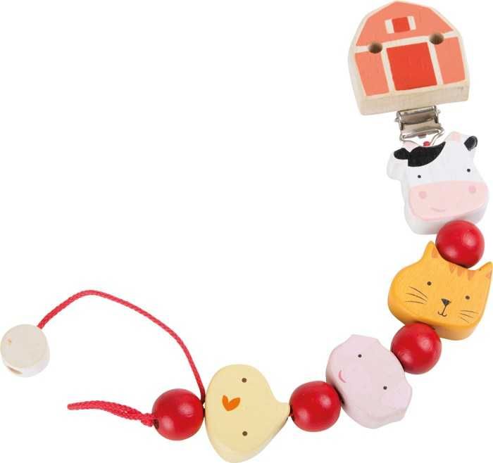 Legler Small Foot Dřevěný držák dudlíku Varianta: Kravička - obrázek 1