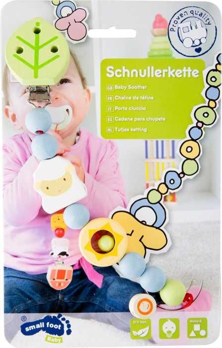Legler Small Foot Dřevěný držák dudlíku Varianta: Kravička - obrázek 5