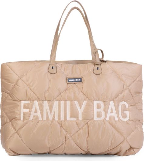 Childhome Cestovní taška Family Bag Puffered Beige - obrázek 1