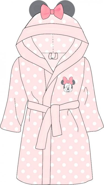 E plus M · Dětský / dívčí župan s kapucí Disney - Minnie Mouse s mašlí a ouškama 104 / 110 - obrázek 1