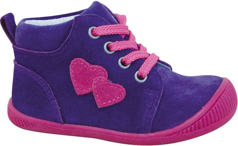 Protetika dívčí kotníkové boty Baby 22 fialová - obrázek 1