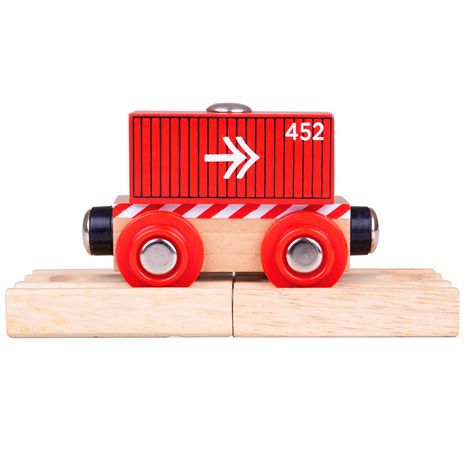 Bigjigs Rail Vagón červený kontejner - obrázek 1