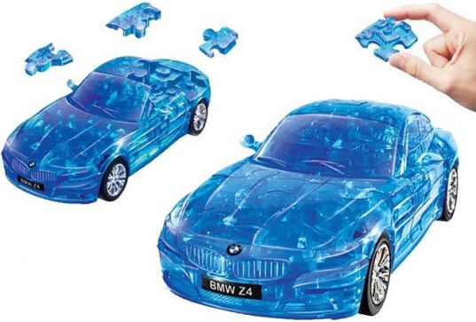 HAPPY WELL 3D Puzzle BMW Z4 1:32 modré transparentní - obrázek 1