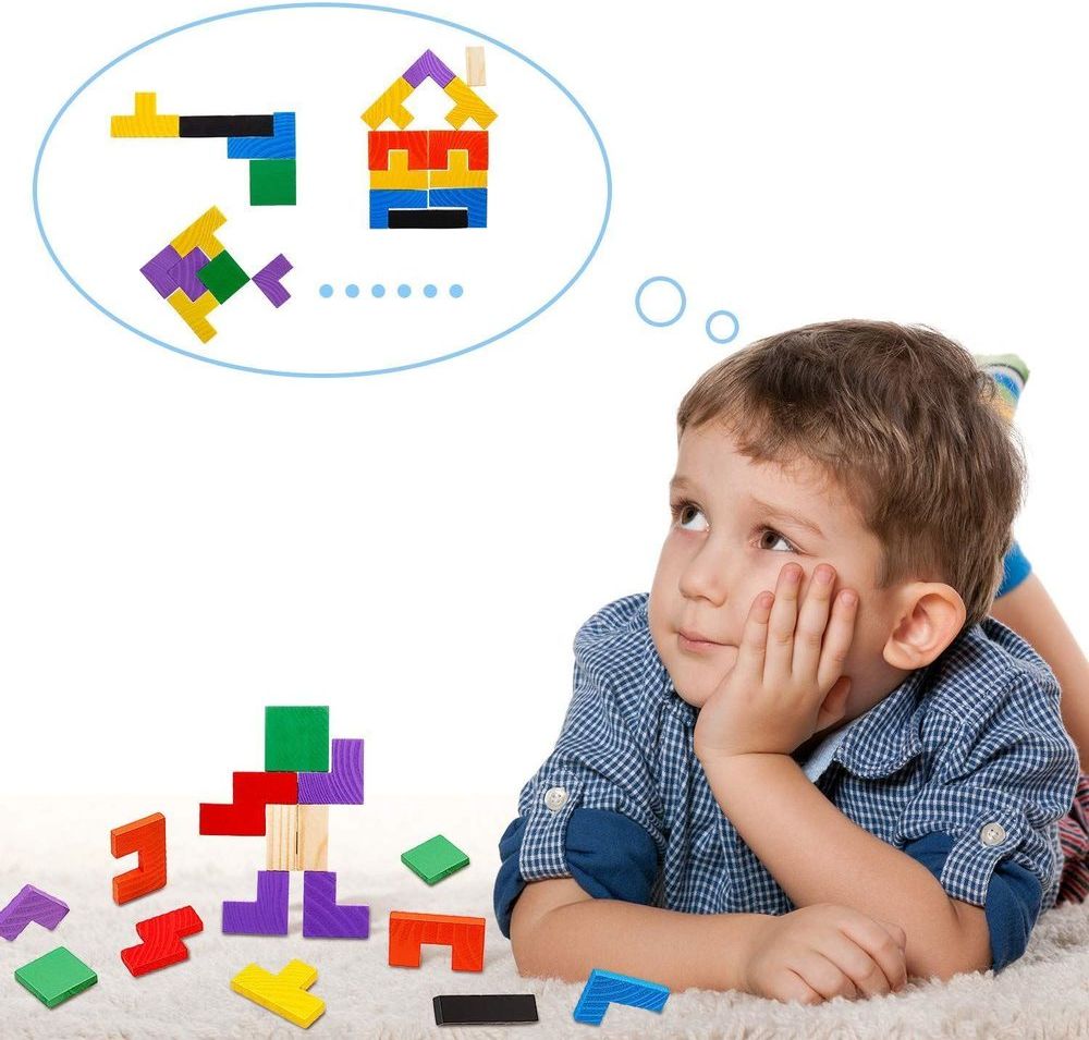 Popron Dřevěné puzzle - tvary - obrázek 3