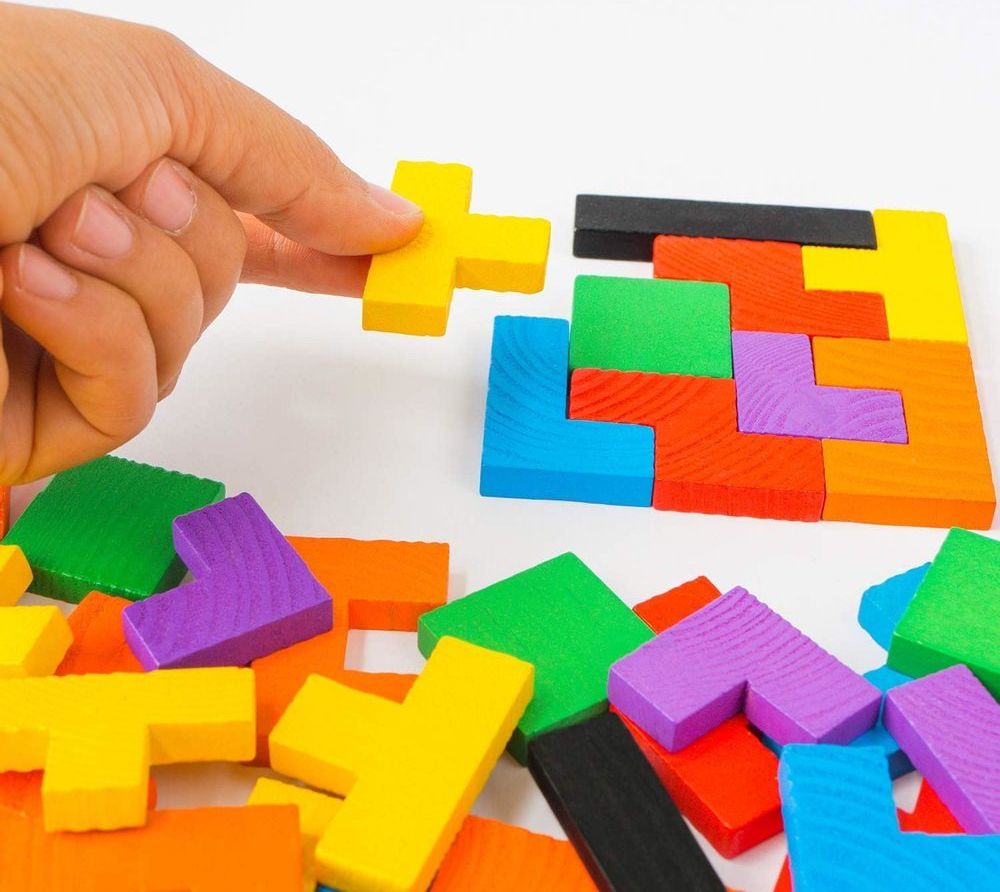 Popron Dřevěné puzzle - tvary - obrázek 4