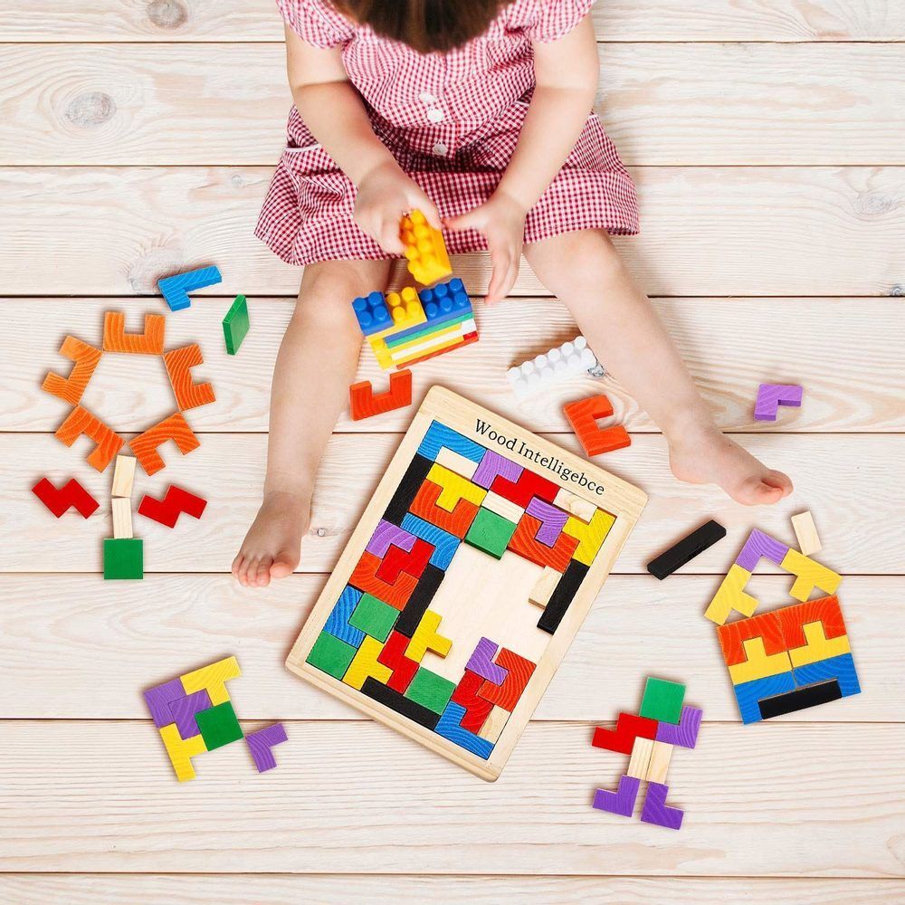 Popron Dřevěné puzzle - tvary - obrázek 6