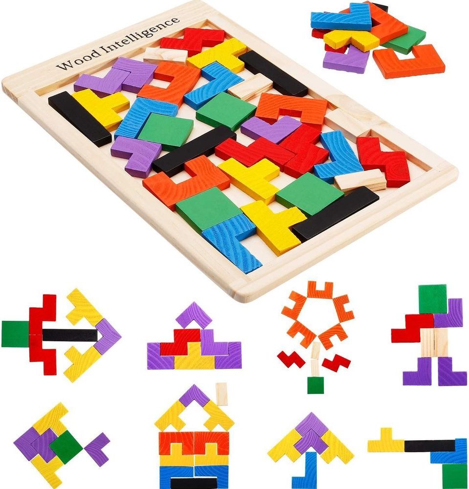 Popron Dřevěné puzzle - tvary - obrázek 8