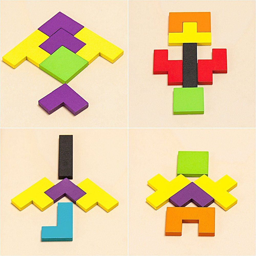 Popron Dřevěné puzzle - tvary - obrázek 9