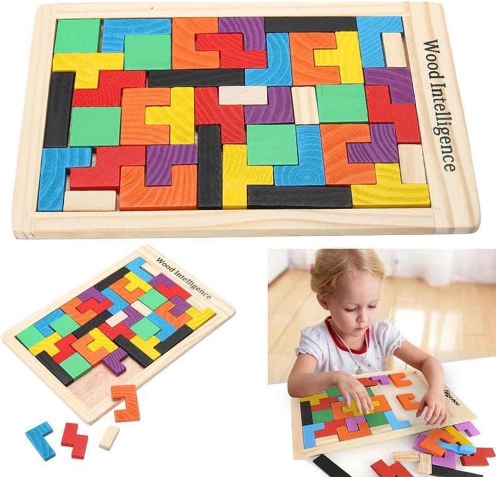Popron Dřevěné puzzle - tvary - obrázek 10