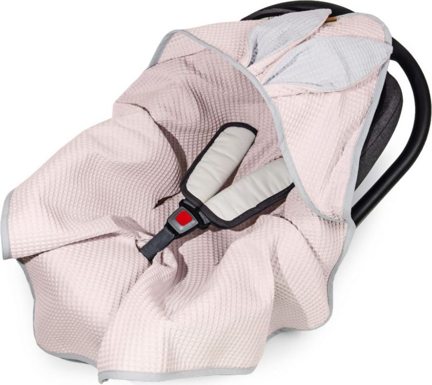 Floo For Baby Letní zavinovačka do autosedačky Waffle Rabbit Pink 2021 - obrázek 1