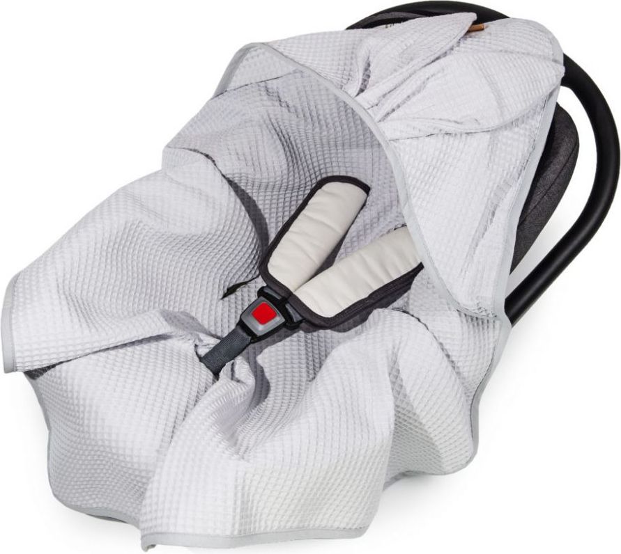 Floo For Baby Letní zavinovačka do autosedačky Waffle Rabbit Graphite 2021 - obrázek 2