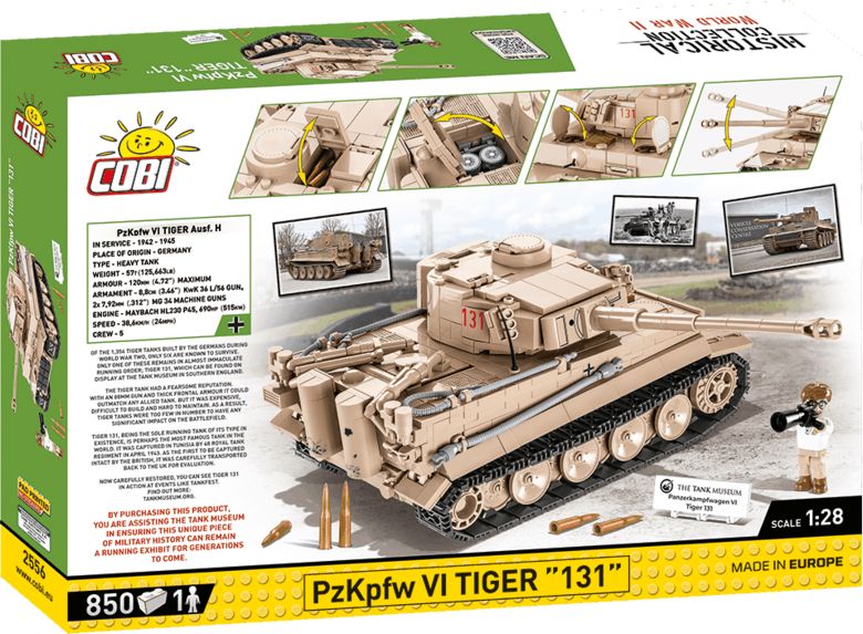 Cobi 2556 Německý tank Tiger 131 Sd.Kfz. 181 Panzerkampfwagen VI Ausf. E - obrázek 9