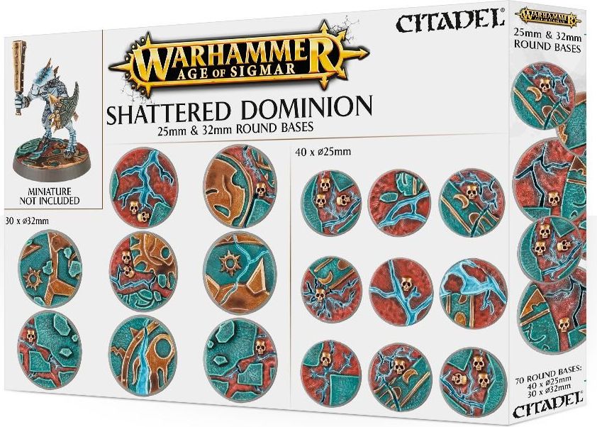 Games Workshop Shattered Dominion 25 & 35 mm kulaté podstavce (Age of Sigmar) - obrázek 1