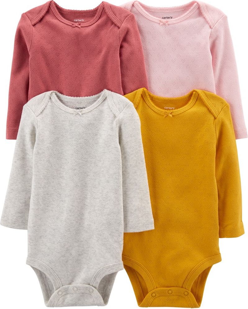 CARTER'S Body dl. rukáv Multicolour dívka 4ks NB /vel.56 - obrázek 1