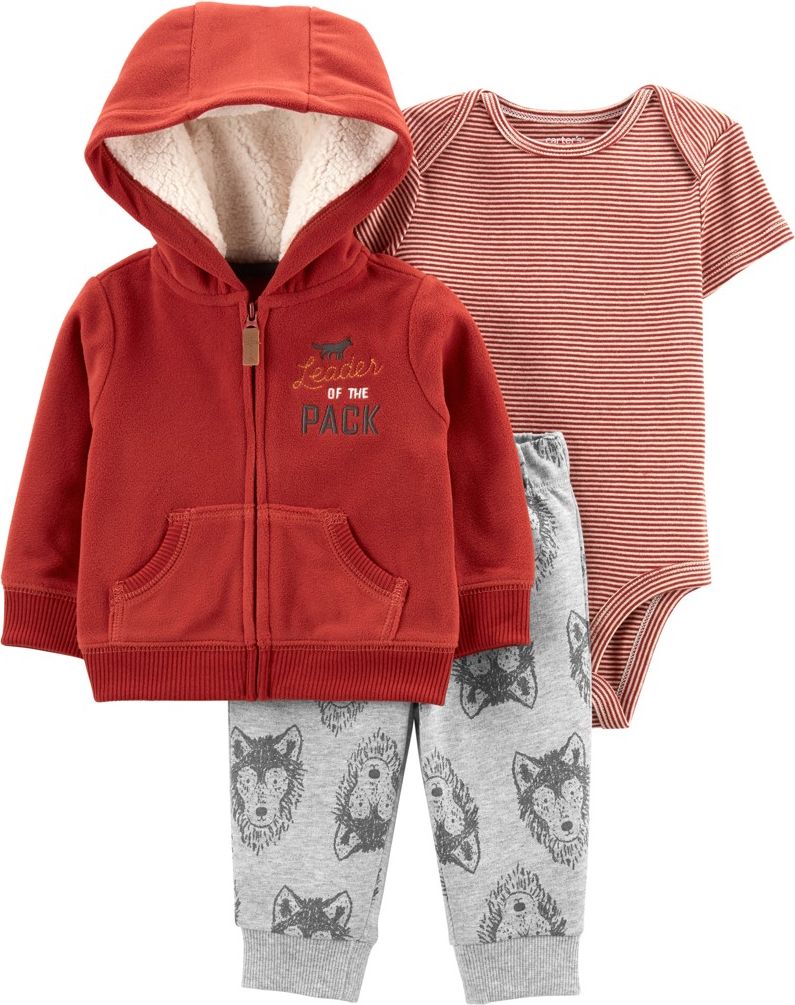 CARTER'S Set 3dílný mikina, tepláky, body kr. rukáv Red chlapec 24m - obrázek 1