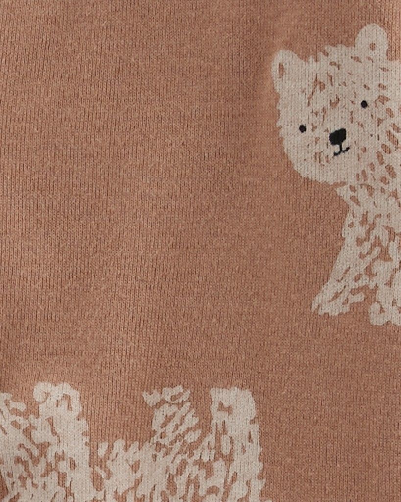 CARTER'S Set 2dílný overal na druky, čepice Brown Bear chlapec LBB 6m - obrázek 2