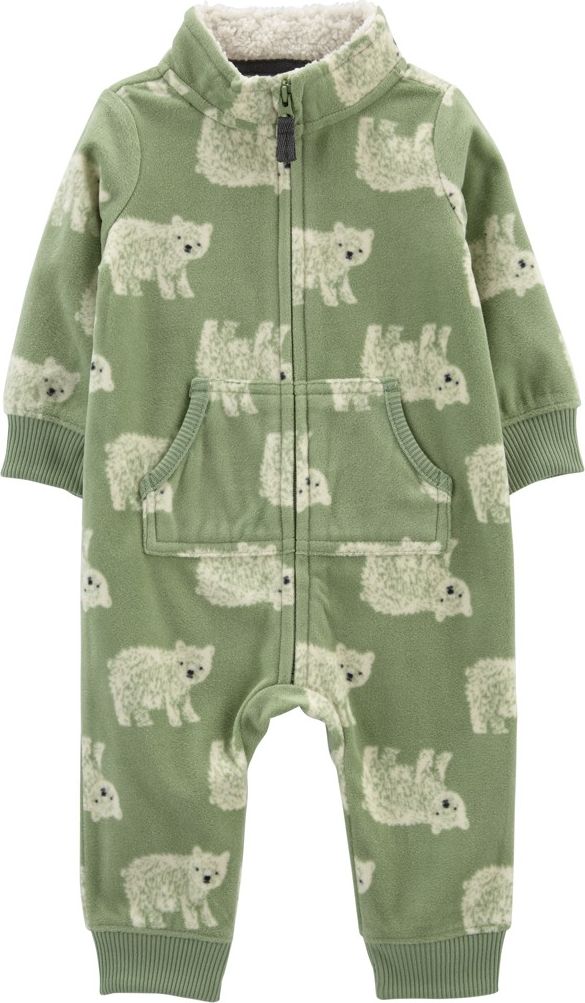 CARTER'S Overal bez nožiček přechodný Green Bear chlapec NB /vel.56 - obrázek 1