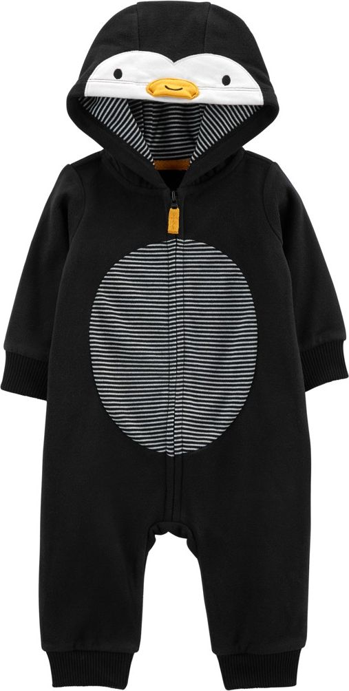 CARTER'S Overal bez nožiček přechodný Black Penguin chlapec NB /vel.56 - obrázek 1