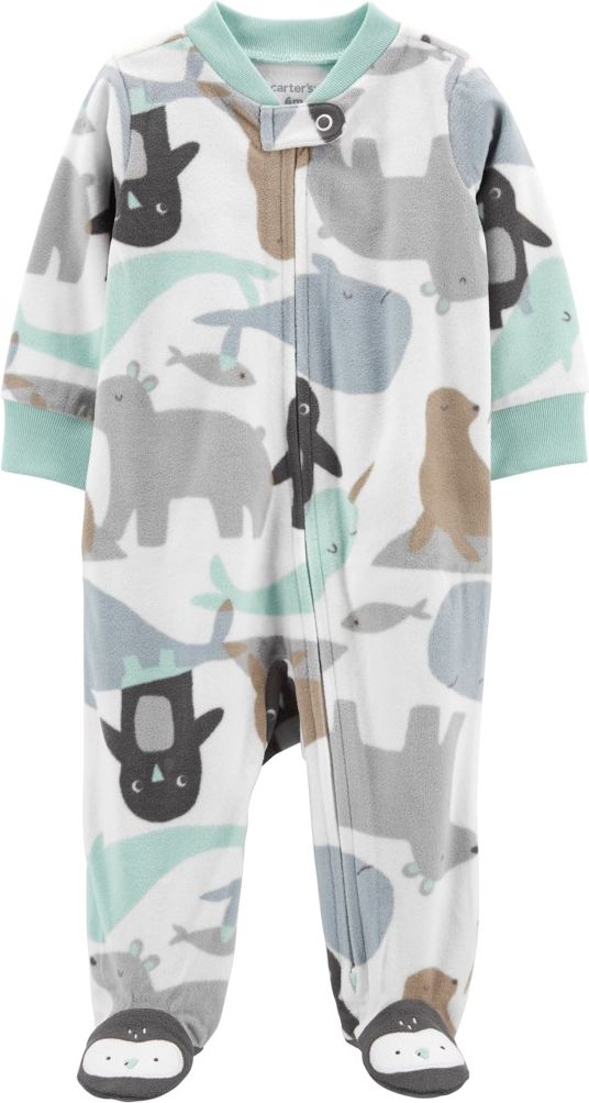 CARTER'S Overal na zip fleece Animals chlapec NB /vel.56 - obrázek 1