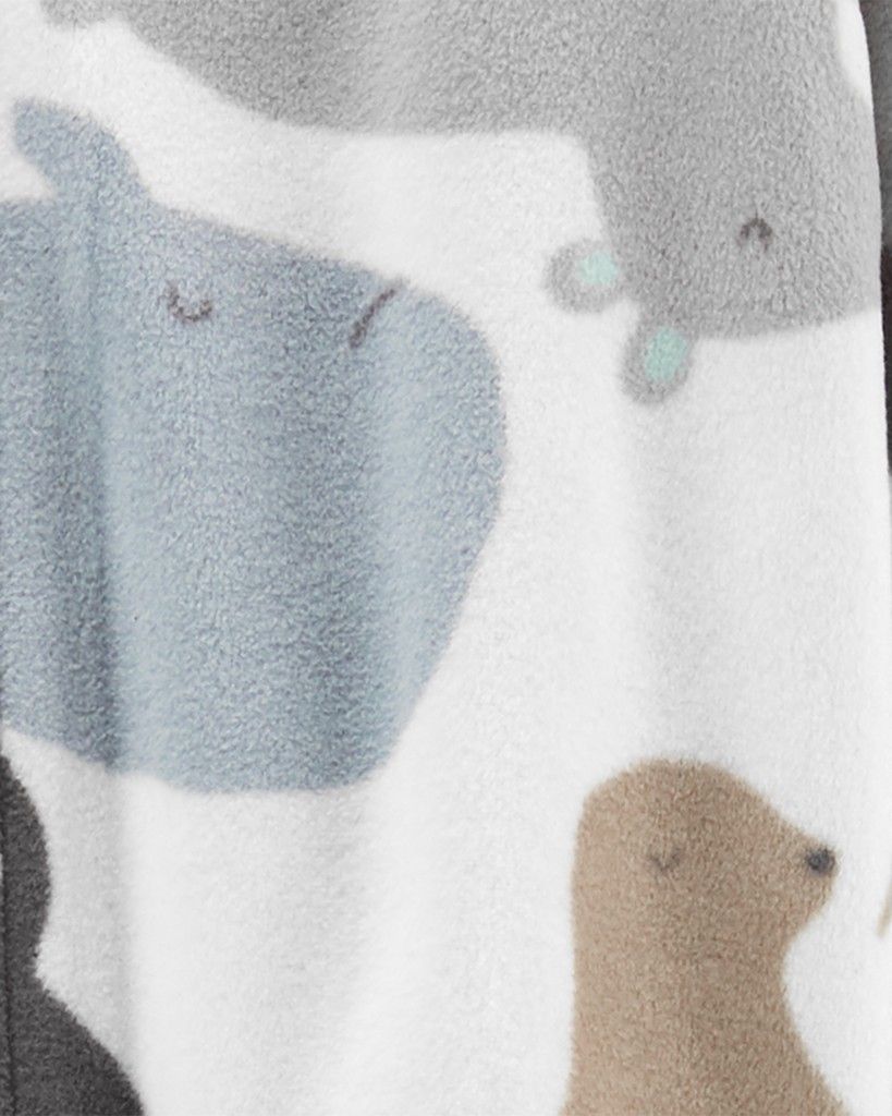 CARTER'S Overal na zip fleece Animals chlapec NB /vel.56 - obrázek 2