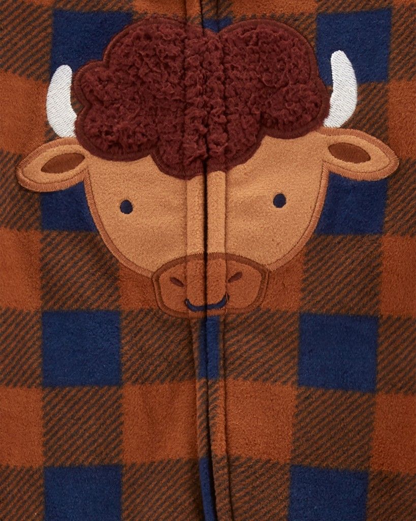 CARTER'S Overal na zip fleece Buffalo chlapec 3m - obrázek 2