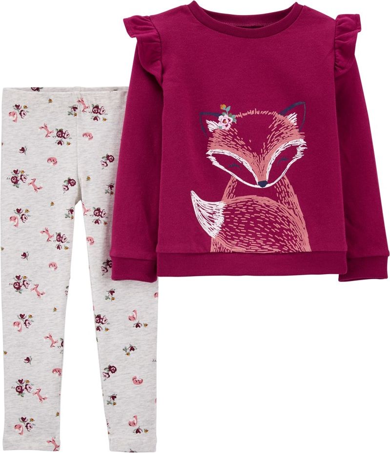 CARTER'S Set 2dílný mikina, legíny Purple Fox dívka 24m - obrázek 1