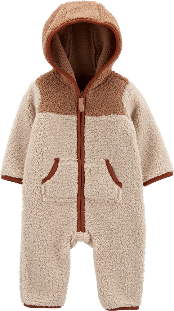CARTER'S Overal bez nožiček přechodný Brown chlapec NB /vel.56 - obrázek 1