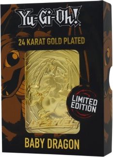 Konami Yu-Gi-Oh! Limited Edition 24K Gold collectible - Baby dragon - obrázek 1