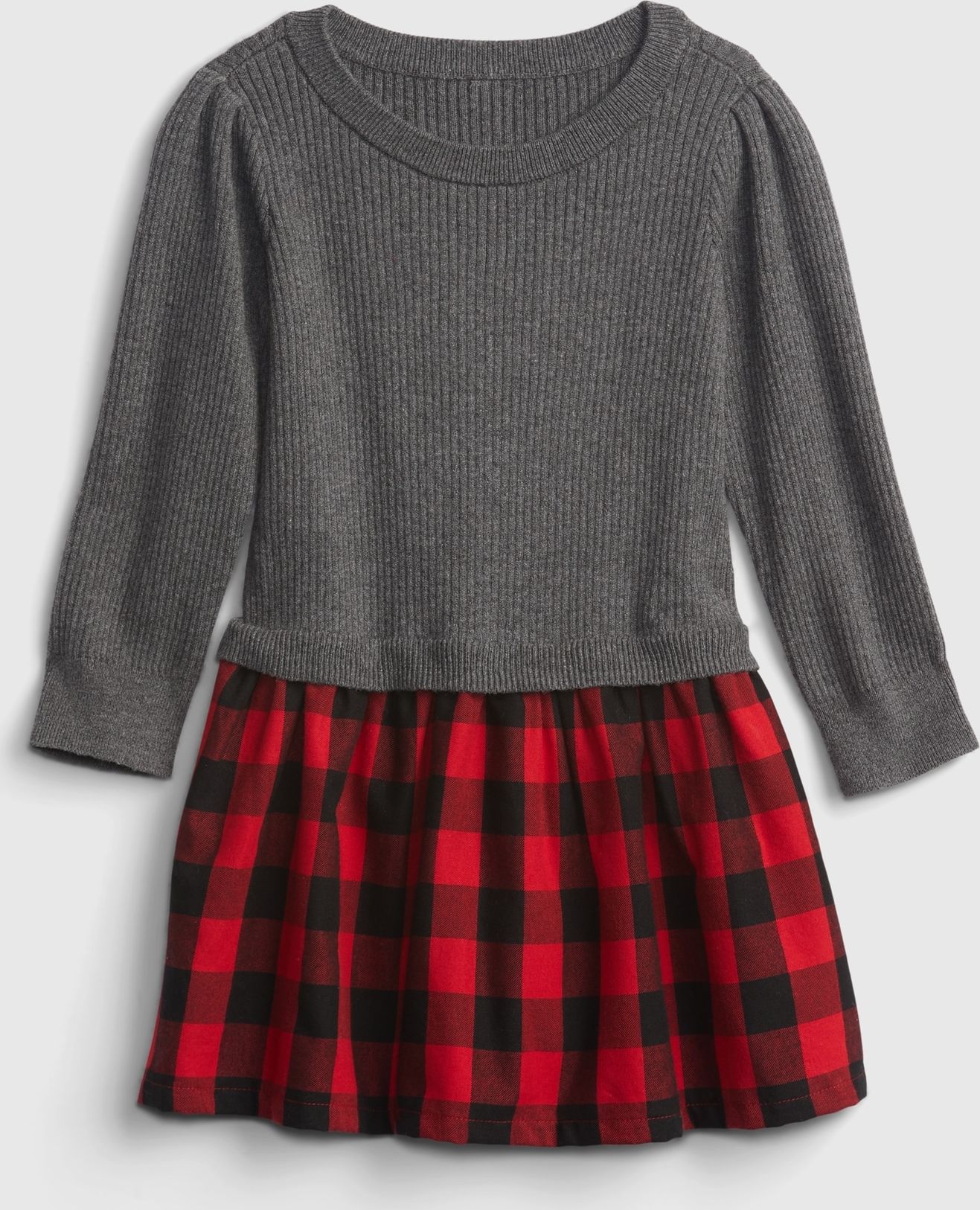 Šedé holčičí šaty plaid GAP - 80-86 - obrázek 1