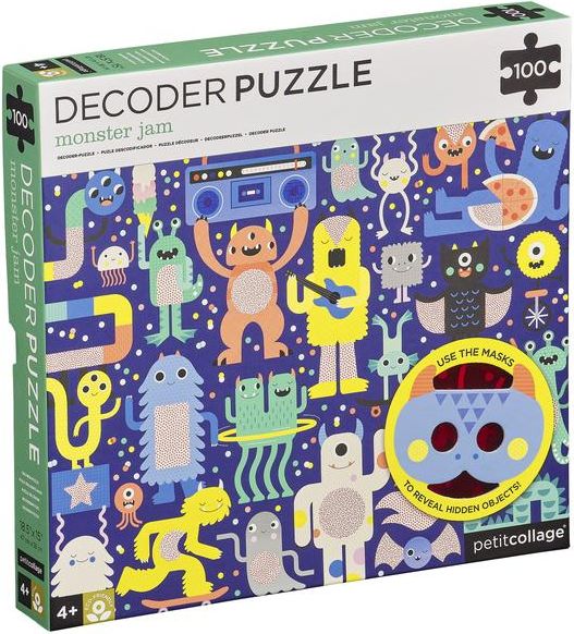 Petitcollage Puzzle 100 ks s 3D brýlemi Varianta: Příšerky - obrázek 3