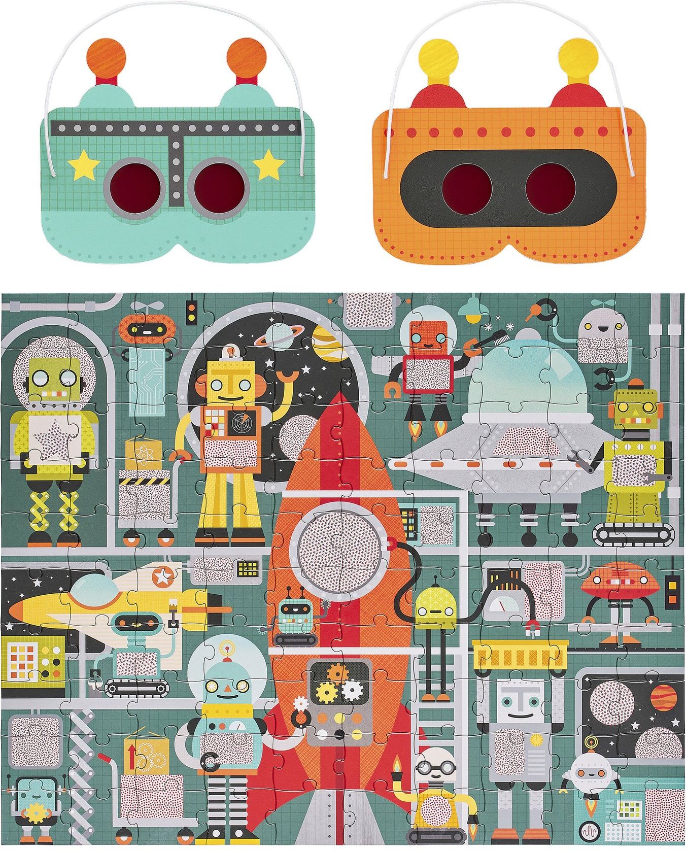 Petitcollage Puzzle 100 ks s 3D brýlemi Varianta: Příšerky - obrázek 8