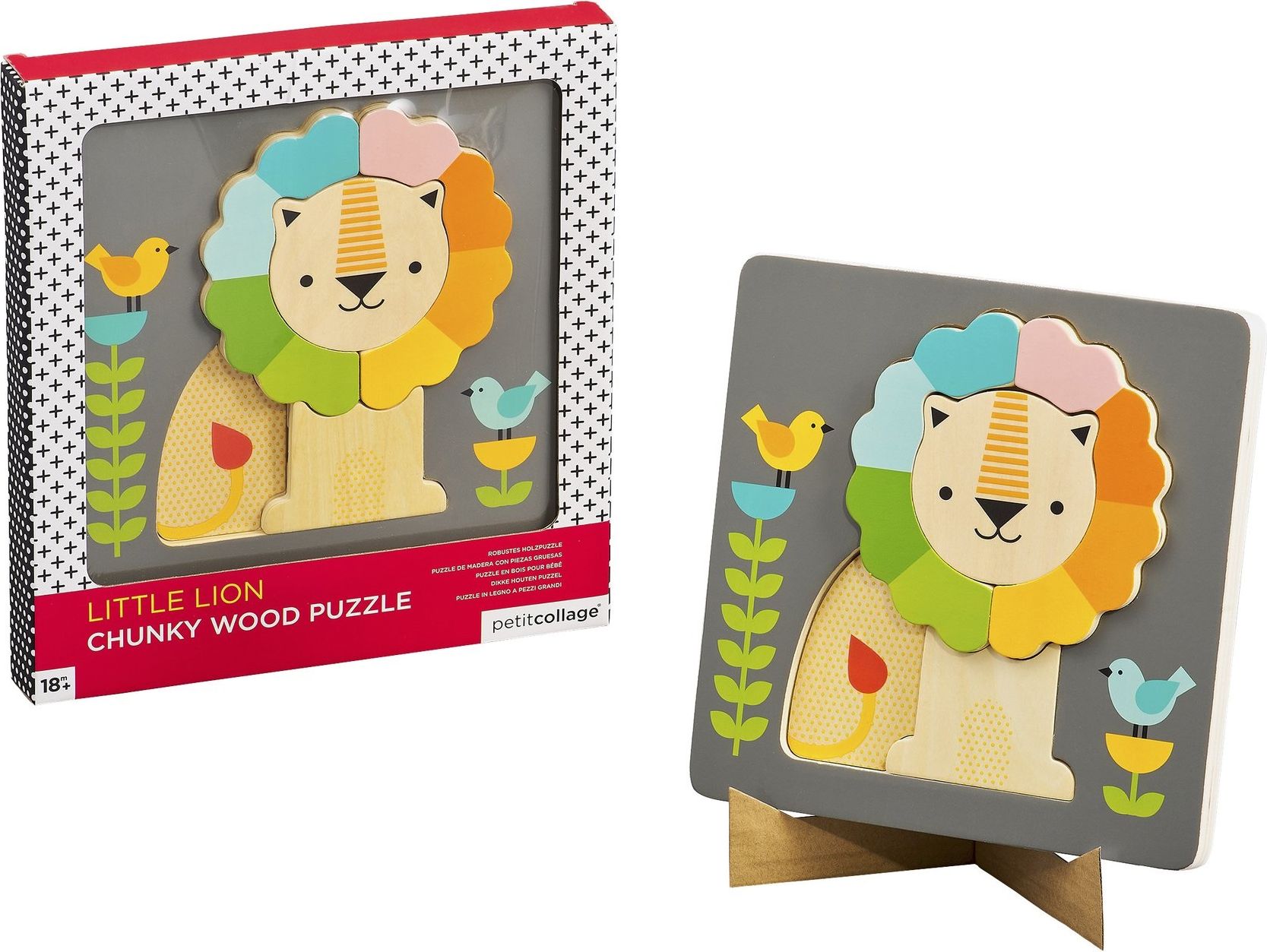 Petitcollage Dřevěné puzzle lev - obrázek 2