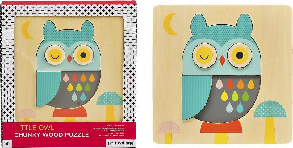 Petitcollage Dřevěné puzzle sova - obrázek 2