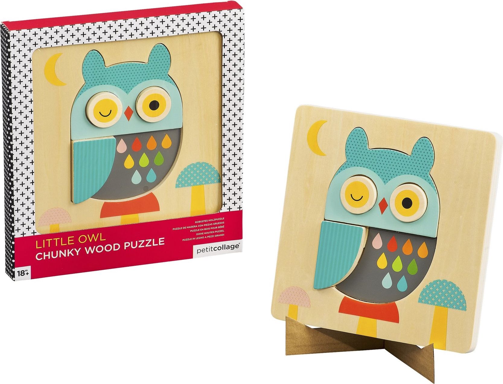 Petitcollage Dřevěné puzzle sova - obrázek 3