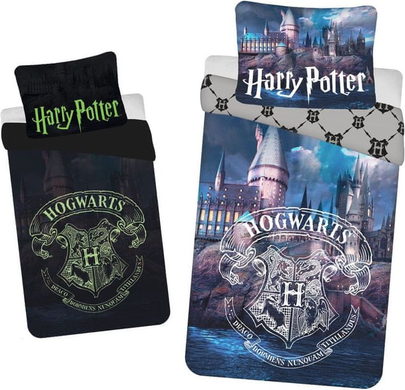 Jerry Fabrics Povlečení Harry Potter 054 svítící efekt 140x200, 70x90 cm - obrázek 1