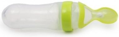 Cangaroo Silikonová krmící lahvička se lžičkou, 90 ml - obrázek 1