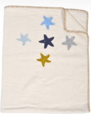 Cangaroo Dětská deka 100x90cm, Hvězdičky, ecru, v dárkovém balení - obrázek 1