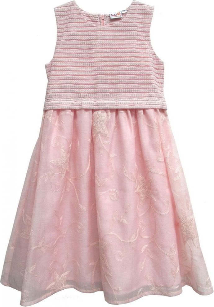 Topo dívčí šaty s výšivkou 122 růžová - obrázek 1