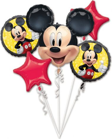 Amscan Balónová kytice - "Mickey mouse" 5ks - obrázek 1