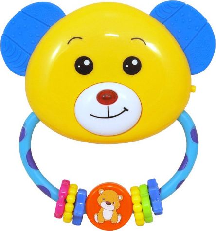 Dětské chrastítko s melodií Baby Mix medvídek Žlutá - obrázek 1