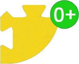 MALÝ GÉNIUS Rohový dílek silný 0+ (žlutý) - obrázek 1