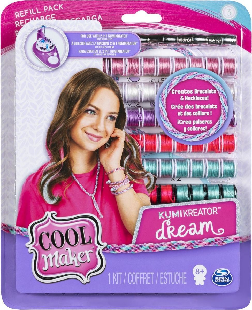 Spin Master Cool Maker nárhradní níťe pro náramkovač růžová-bílá-fialová - obrázek 1