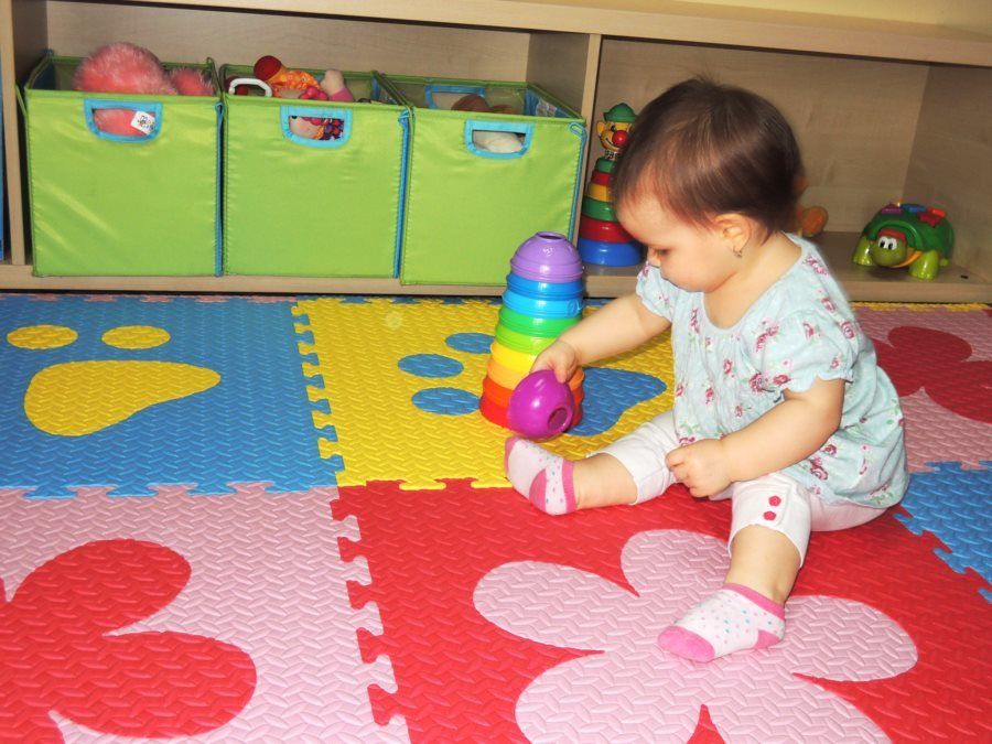 Pěnový BABY koberec - růžová,červená 1 díl - obrázek 2