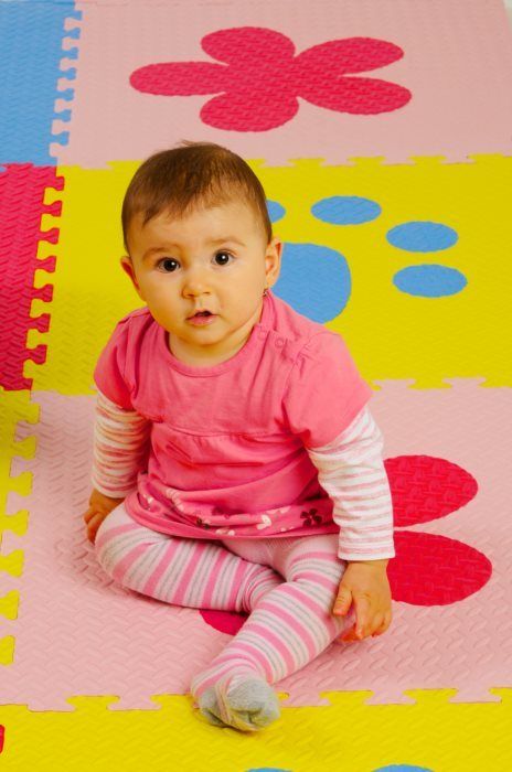 Pěnový BABY koberec - růžová,červená 1 díl - obrázek 4