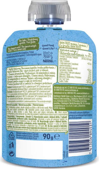 NESTLE kapsička Hruška/Jablko/Banán BIO 90g - obrázek 2